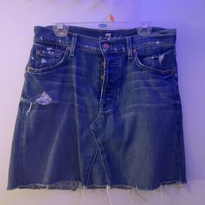 Denim skirt, 7 for all mankind